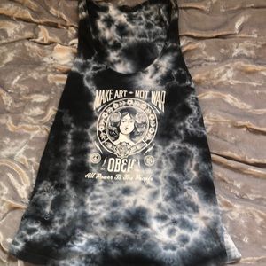 OBEY make art not war tank